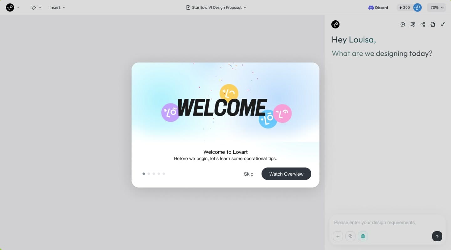 Lovart Onboarding Motion Graphics